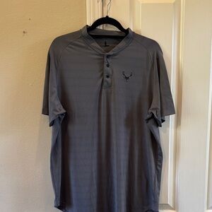 Milwaukee Bucks Men’s Gray Athletic Henley Shirt